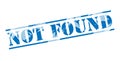 Not found blue stamp Royalty Free Stock Photo