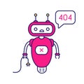 Not found error chatbot color icon