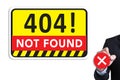 Not Found 404 Error Failure Warning Problem Royalty Free Stock Photo