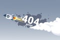 404 Not Found Error Message Internet Connection Problem Concept Banner
