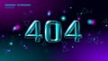 404 not found page web error. Web problem warning information template support fail background. Data flow coding symbol