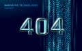 404 not found page web error. Web problem warning information template support fail background. Data flow coding symbol