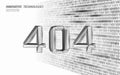 404 not found page web error. Web problem warning information template support fail background. Data flow coding symbol