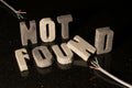 Not found text for missing page or file on website Royalty Free Stock Photo