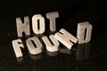 Not found text for missing page or file on website Royalty Free Stock Photo