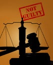 Not Guilty verdict Royalty Free Stock Photo