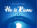 He is not here - Hi is risen, holy week banner