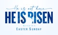 He is not here He is Risen, Easter Sunday lettering quote