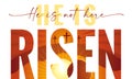 He is not here He is Risen - typography quote banner