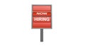 Not hiring signboard turns into Now Hiring signboard