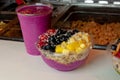 Organic bowls Pitaya bowls are a healthy Dragon Fruit Royalty Free Stock Photo