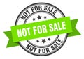 not for sale label sign. round stamp. band. ribbon Royalty Free Stock Photo