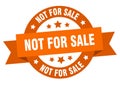 not for sale round ribbon isolated label. not for sale sign. Royalty Free Stock Photo