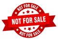 not for sale round ribbon isolated label. not for sale sign. Royalty Free Stock Photo