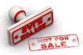 Not for sale. Seal and imprint Royalty Free Stock Photo