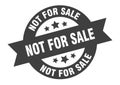 not for sale sign. round ribbon sticker. isolated tag Royalty Free Stock Photo
