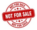 not for sale stamp. not for sale label. round grunge sign Royalty Free Stock Photo