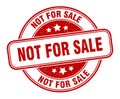 not for sale stamp. not for sale label. round grunge sign Royalty Free Stock Photo