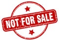 not for sale stamp. not for sale round vintage grunge label. Royalty Free Stock Photo