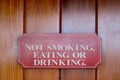 Not Smoking, eating or drinking Royalty Free Stock Photo