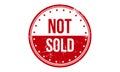 Not Sold Rubber Grunge Stamp Seal Stock Vector Royalty Free Stock Photo