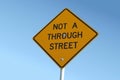 Not a through street sign