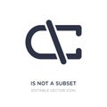 is not a subset icon on white background. Simple element illustration from Signs concept