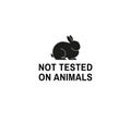 Not tested on animals. Cruelty free symbol with bunny icon in vector isolated on white background