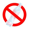 Not to throw plastic bottles sign Royalty Free Stock Photo