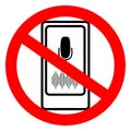 Not use mobile phone. Sign, symbol illustration Royalty Free Stock Photo