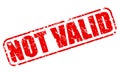 NOT valid red stamp text Royalty Free Stock Photo