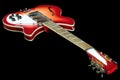 Twelve (12) String Hollow Body Electric Guitar - Three Pickups and F holes - Rock Band (Diagonal)