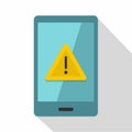 Not working phone icon, flat style