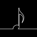 Musical note as a symbol Royalty Free Stock Photo
