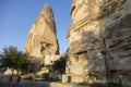 Notables sites Bronze Age homes in the town of Goreme, Cappadocia, Anatolia, Turkey, Asia Minor, Eurasia Royalty Free Stock Photo