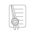 Notarized Document Icon Vector Royalty Free Stock Photo