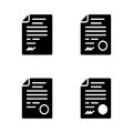 Notarized Document Legal Icons Royalty Free Stock Photo