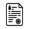 Notarized Document Official Paper Icon Royalty Free Stock Photo