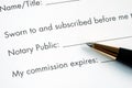 Notarized by the Notary Public Royalty Free Stock Photo