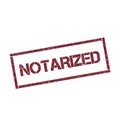 Notarized rectangular stamp. Royalty Free Stock Photo