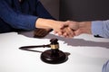 Notary And Client Shaking Hands In Office Royalty Free Stock Photo