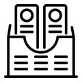 Notary folder icon, outline style Royalty Free Stock Photo