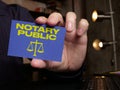 Notary Public is shown using the text Royalty Free Stock Photo