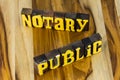 Notary public stamp legal law document business paper seal Royalty Free Stock Photo