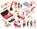 Notary Services Isometric Set