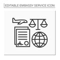 Notary services line icon