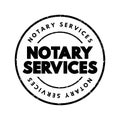 Notary Services text stamp, concept background