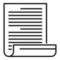 Notary testament icon, outline style