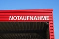 Notaufnahme translates as accident and emergency department in German