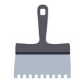 Notched trowel for tile work hand drawn vector illustration Royalty Free Stock Photo